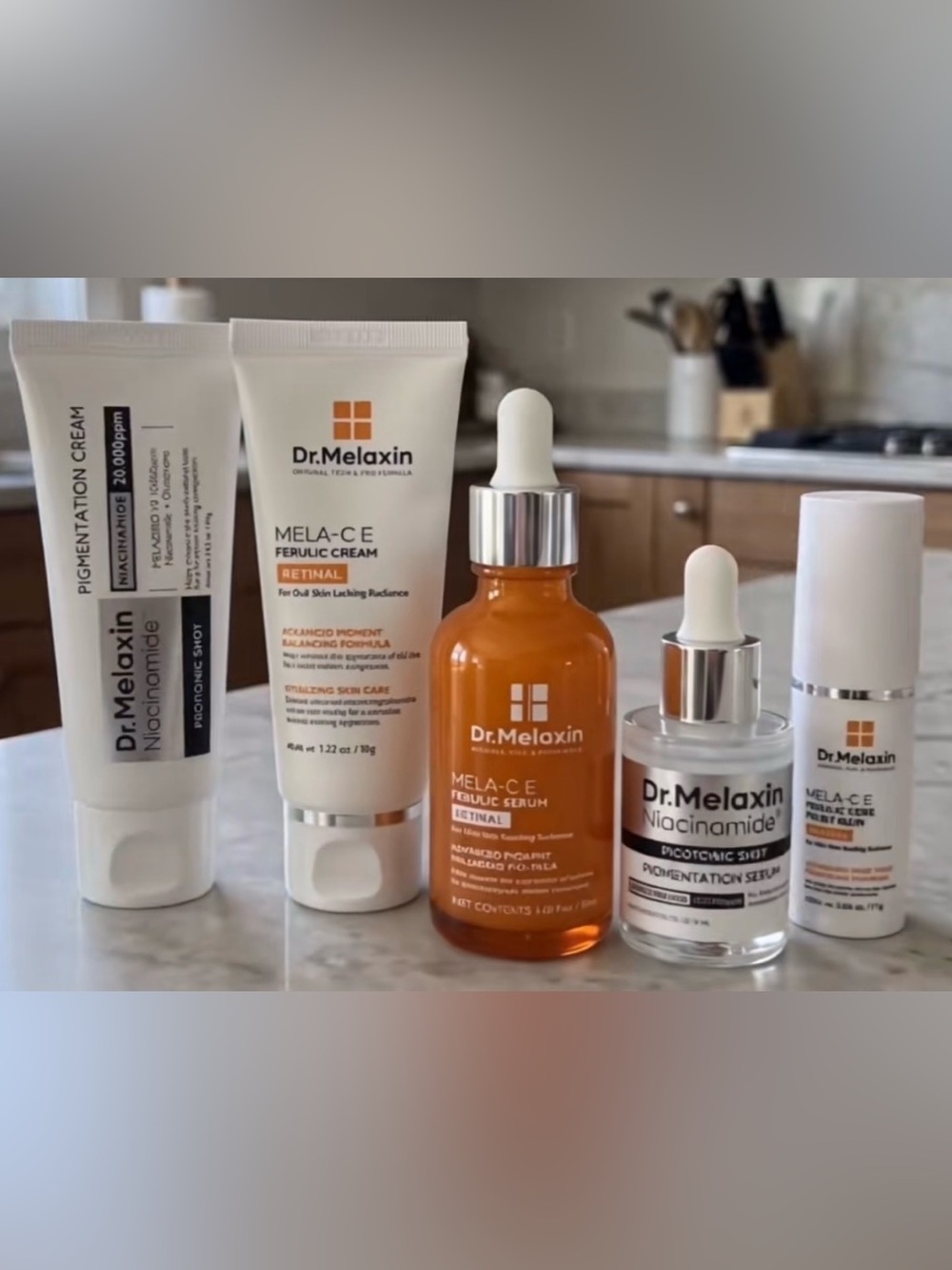 Dr.Melaxin 5-Piece AM & PM Brightening Routine Set NIB